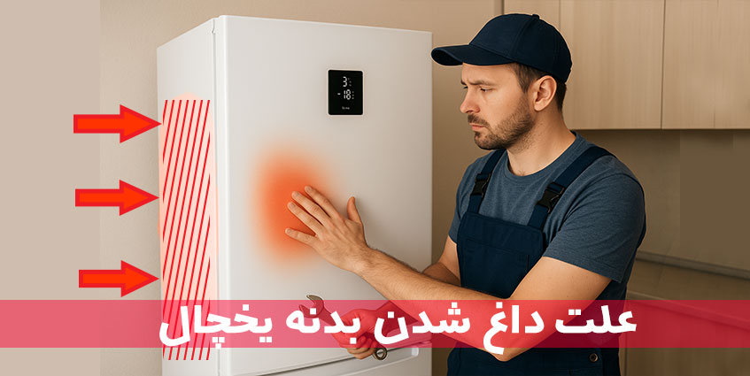 علت داغ شدن بدنه یخچال